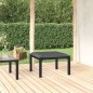 Gartenhocker mit Kissen Schwarz und Grau Poly Rattan Gartenhocker mit Kissen Schwarz und Grau Poly Rattan
