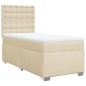 vidaXL Boxspringbett mit Matratze Creme 90x200 cm Stoff vidaXL Boxspringbett mit Matratze Creme 90x200 cm Stoff