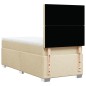 vidaXL Boxspringbett mit Matratze Creme 90x200 cm Stoff vidaXL Boxspringbett mit Matratze Creme 90x200 cm Stoff