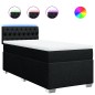 vidaXL Boxspringbett mit Matratze Schwarz 80x200 cm Stoff vidaXL Boxspringbett mit Matratze Schwarz 80x200 cm Stoff