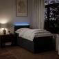 vidaXL Boxspringbett mit Matratze Schwarz 80x200 cm Stoff vidaXL Boxspringbett mit Matratze Schwarz 80x200 cm Stoff