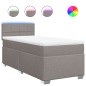 vidaXL Boxspringbett mit Matratze Taupe 90x190 cm Stoff vidaXL Boxspringbett mit Matratze Taupe 90x190 cm Stoff
