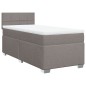 vidaXL Boxspringbett mit Matratze Taupe 90x190 cm Stoff vidaXL Boxspringbett mit Matratze Taupe 90x190 cm Stoff