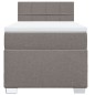 vidaXL Boxspringbett mit Matratze Taupe 90x190 cm Stoff vidaXL Boxspringbett mit Matratze Taupe 90x190 cm Stoff