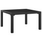 Gartenhocker mit Kissen Schwarz und Grau Poly Rattan Gartenhocker mit Kissen Schwarz und Grau Poly Rattan