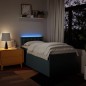 vidaXL Boxspringbett mit Matratze Blau 90x200 cm Stoff