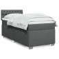 vidaXL Boxspringbett mit Matratze Dunkelgrau 90x190 cm Stoff vidaXL Boxspringbett mit Matratze Dunkelgrau 90x190 cm Stoff