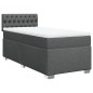 vidaXL Boxspringbett mit Matratze Dunkelgrau 90x190 cm Stoff vidaXL Boxspringbett mit Matratze Dunkelgrau 90x190 cm Stoff