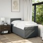 vidaXL Boxspringbett mit Matratze Dunkelgrau 90x190 cm Stoff vidaXL Boxspringbett mit Matratze Dunkelgrau 90x190 cm Stoff