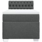 vidaXL Boxspringbett mit Matratze Dunkelgrau 90x190 cm Stoff vidaXL Boxspringbett mit Matratze Dunkelgrau 90x190 cm Stoff