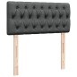 vidaXL Boxspringbett mit Matratze Dunkelgrau 90x190 cm Stoff vidaXL Boxspringbett mit Matratze Dunkelgrau 90x190 cm Stoff