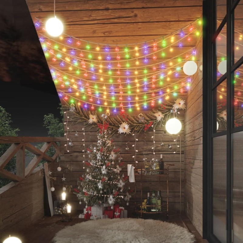 Lichterkette Kugeln 20 m 200 LED Mehrfarbig 8 Funktionen Lichterkette Kugeln 20 m 200 LED Mehrfarbig 8 Funktionen