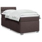 vidaXL Boxspringbett mit Matratze Dunkelbraun 90x190 cm Stoff vidaXL Boxspringbett mit Matratze Dunkelbraun 90x190 cm Stoff