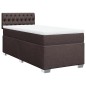 vidaXL Boxspringbett mit Matratze Dunkelbraun 90x190 cm Stoff vidaXL Boxspringbett mit Matratze Dunkelbraun 90x190 cm Stoff