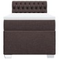 vidaXL Boxspringbett mit Matratze Dunkelbraun 90x190 cm Stoff vidaXL Boxspringbett mit Matratze Dunkelbraun 90x190 cm Stoff