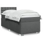 vidaXL Boxspringbett mit Matratze Dunkelgrau 90x190 cm Stoff vidaXL Boxspringbett mit Matratze Dunkelgrau 90x190 cm Stoff