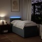 vidaXL Boxspringbett mit Matratze Dunkelgrau 90x190 cm Stoff vidaXL Boxspringbett mit Matratze Dunkelgrau 90x190 cm Stoff