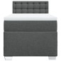 vidaXL Boxspringbett mit Matratze Dunkelgrau 90x190 cm Stoff vidaXL Boxspringbett mit Matratze Dunkelgrau 90x190 cm Stoff