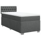 vidaXL Boxspringbett mit Matratze Dunkelgrau 90x200 cm Stoff vidaXL Boxspringbett mit Matratze Dunkelgrau 90x200 cm Stoff