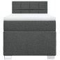 vidaXL Boxspringbett mit Matratze Dunkelgrau 100x200 cm Stoff vidaXL Boxspringbett mit Matratze Dunkelgrau 100x200 cm Stoff