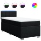 vidaXL Boxspringbett mit Matratze Schwarz 90x190 cm Stoff vidaXL Boxspringbett mit Matratze Schwarz 90x190 cm Stoff