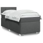 vidaXL Boxspringbett mit Matratze Dunkelgrau 90x200 cm Stoff vidaXL Boxspringbett mit Matratze Dunkelgrau 90x200 cm Stoff