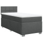 vidaXL Boxspringbett mit Matratze Dunkelgrau 90x200 cm Stoff vidaXL Boxspringbett mit Matratze Dunkelgrau 90x200 cm Stoff