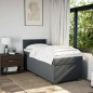 vidaXL Boxspringbett mit Matratze Dunkelgrau 90x200 cm Stoff vidaXL Boxspringbett mit Matratze Dunkelgrau 90x200 cm Stoff
