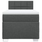 vidaXL Boxspringbett mit Matratze Dunkelgrau 90x200 cm Stoff vidaXL Boxspringbett mit Matratze Dunkelgrau 90x200 cm Stoff