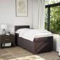 vidaXL Boxspringbett mit Matratze Dunkelbraun 100x200 cm Stoff vidaXL Boxspringbett mit Matratze Dunkelbraun 100x200 cm Stoff