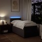 vidaXL Boxspringbett mit Matratze Dunkelbraun 100x200 cm Stoff vidaXL Boxspringbett mit Matratze Dunkelbraun 100x200 cm Stoff