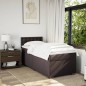 vidaXL Boxspringbett mit Matratze Dunkelbraun 100x200 cm Stoff vidaXL Boxspringbett mit Matratze Dunkelbraun 100x200 cm Stoff