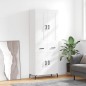 Highboard Hochglanz-Weiß 69,5x34x180 cm Holzwerkstoff Highboard Hochglanz-Weiß 69,5x34x180 cm Holzwerkstoff
