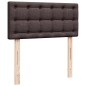 vidaXL Boxspringbett mit Matratze Dunkelbraun 100x200 cm Stoff vidaXL Boxspringbett mit Matratze Dunkelbraun 100x200 cm Stoff