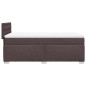 vidaXL Boxspringbett mit Matratze Dunkelbraun 100x200 cm Stoff vidaXL Boxspringbett mit Matratze Dunkelbraun 100x200 cm Stoff