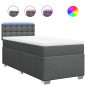 vidaXL Boxspringbett mit Matratze Dunkelgrau 80x200 cm Stoff vidaXL Boxspringbett mit Matratze Dunkelgrau 80x200 cm Stoff