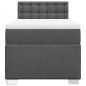 vidaXL Boxspringbett mit Matratze Dunkelgrau 80x200 cm Stoff vidaXL Boxspringbett mit Matratze Dunkelgrau 80x200 cm Stoff