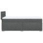 vidaXL Boxspringbett mit Matratze Dunkelgrau 80x200 cm Stoff vidaXL Boxspringbett mit Matratze Dunkelgrau 80x200 cm Stoff