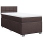 vidaXL Boxspringbett mit Matratze Dunkelbraun 100x200 cm Stoff vidaXL Boxspringbett mit Matratze Dunkelbraun 100x200 cm Stoff