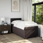 vidaXL Boxspringbett mit Matratze Dunkelbraun 100x200 cm Stoff vidaXL Boxspringbett mit Matratze Dunkelbraun 100x200 cm Stoff