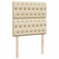 vidaXL Boxspringbett mit Matratze Creme 80x200 cm Stoff vidaXL Boxspringbett mit Matratze Creme 80x200 cm Stoff