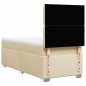 vidaXL Boxspringbett mit Matratze Creme 80x200 cm Stoff vidaXL Boxspringbett mit Matratze Creme 80x200 cm Stoff