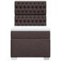vidaXL Boxspringbett mit Matratze Dunkelbraun 100x200 cm Stoff