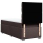 vidaXL Boxspringbett mit Matratze Dunkelbraun 100x200 cm Stoff