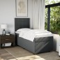 vidaXL Boxspringbett mit Matratze Dunkelgrau 90x190 cm Stoff vidaXL Boxspringbett mit Matratze Dunkelgrau 90x190 cm Stoff