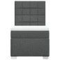 vidaXL Boxspringbett mit Matratze Dunkelgrau 90x190 cm Stoff vidaXL Boxspringbett mit Matratze Dunkelgrau 90x190 cm Stoff