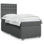 vidaXL Boxspringbett mit Matratze Dunkelgrau 100x200 cm Stoff vidaXL Boxspringbett mit Matratze Dunkelgrau 100x200 cm Stoff