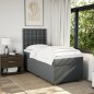 vidaXL Boxspringbett mit Matratze Dunkelgrau 100x200 cm Stoff vidaXL Boxspringbett mit Matratze Dunkelgrau 100x200 cm Stoff
