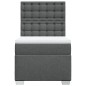 vidaXL Boxspringbett mit Matratze Dunkelgrau 100x200 cm Stoff vidaXL Boxspringbett mit Matratze Dunkelgrau 100x200 cm Stoff