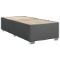 vidaXL Boxspringbett mit Matratze Dunkelgrau 100x200 cm Stoff vidaXL Boxspringbett mit Matratze Dunkelgrau 100x200 cm Stoff